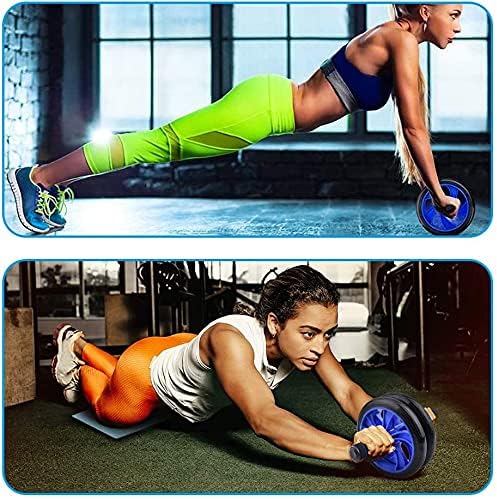 7-IN-1 Ab Roller Wheel Set With, 2 Push-Up Bars, Resistance Band, Skipping Rope, Hand Grip and Knee Pad, Fitness Workout at Home Gym, Multi-Functional Sports Equipment Father'S Day Gifts