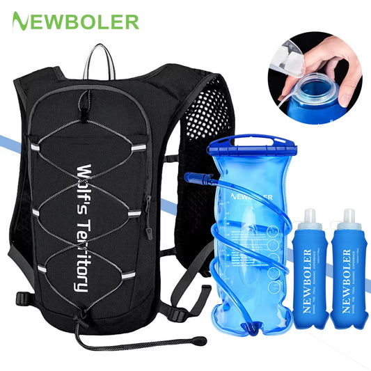 Outdoor Trail Running Ultralight Backpack Running Hydration Vest Breathable Marathon Running Backpack Water Bottle