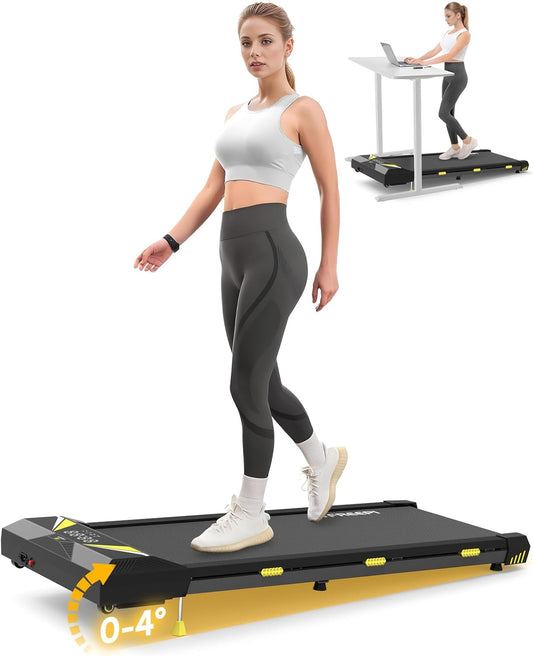 Walking Pad with Incline, 3 in 1 under Desk Treadmill for Home and Office, Portable Treadmill with LED Display, Remote Control
