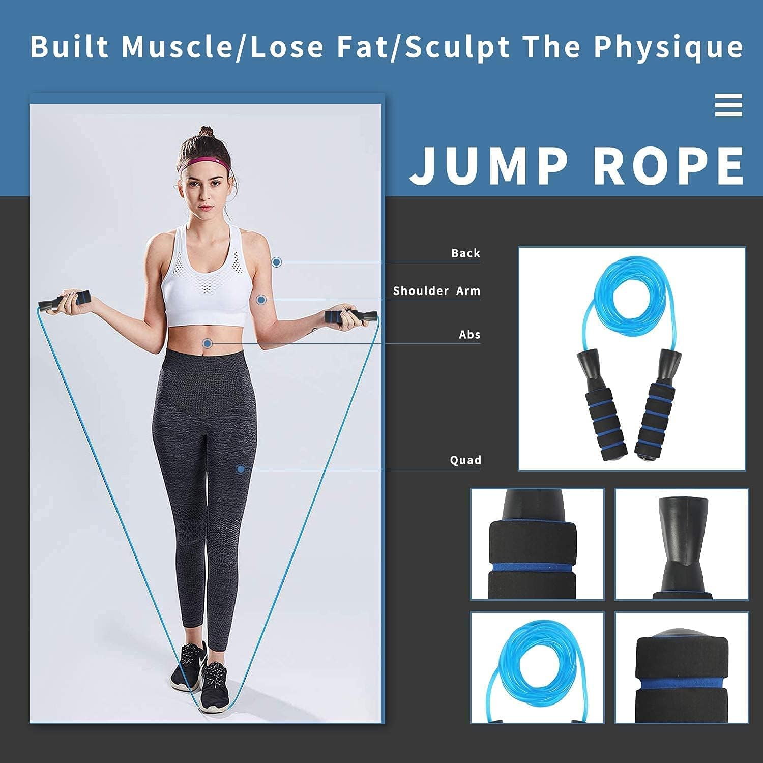 7-IN-1 Ab Roller Wheel Set With, 2 Push-Up Bars, Resistance Band, Skipping Rope, Hand Grip and Knee Pad, Fitness Workout at Home Gym, Multi-Functional Sports Equipment Father'S Day Gifts